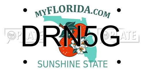 DRN5G Florida License Plate