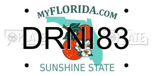 DRNI83 Florida License Plate