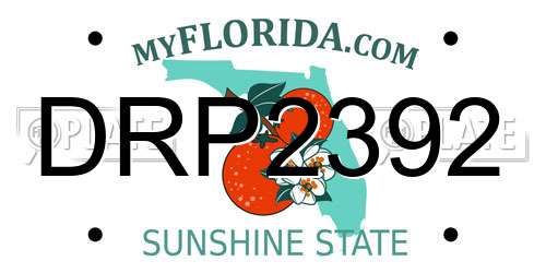 DRP2392 Florida License Plate