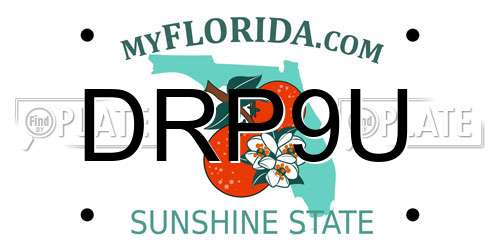 DRP9U Florida License Plate
