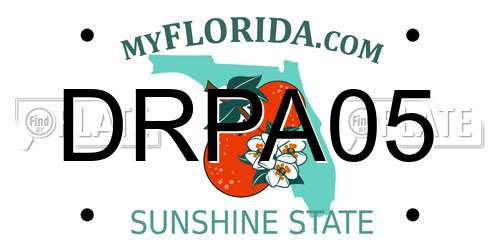 DRPA05 Florida License Plate