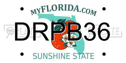 DRPB36 Florida License Plate