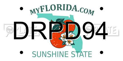 DRPD94 Florida License Plate