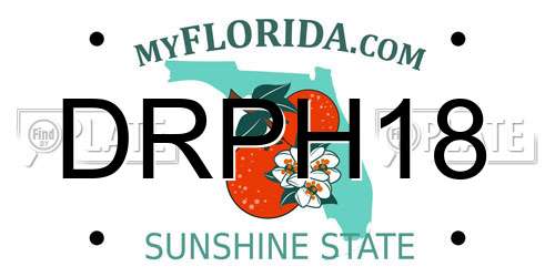 DRPH18 Florida License Plate