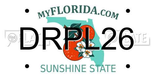 DRPL26 Florida License Plate
