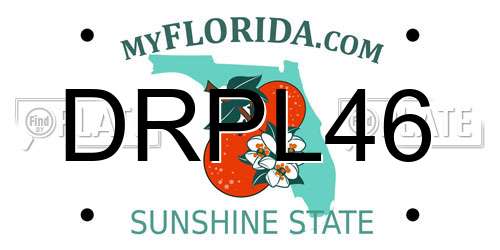 DRPL46 Florida License Plate
