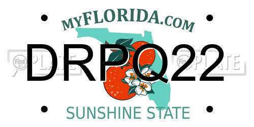 DRPQ22 Florida License Plate