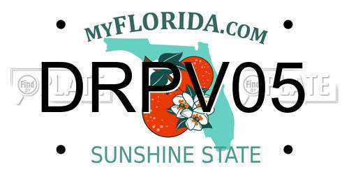 DRPV05 Florida License Plate