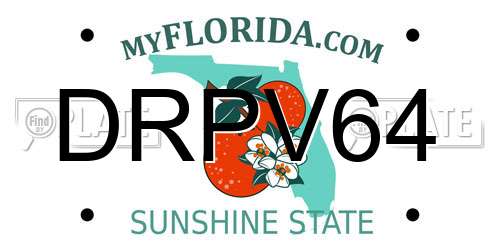 DRPV64 Florida License Plate