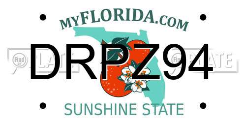 DRPZ94 Florida License Plate