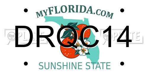 DRQC14 Florida License Plate