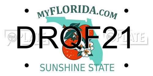 DRQF21 Florida License Plate