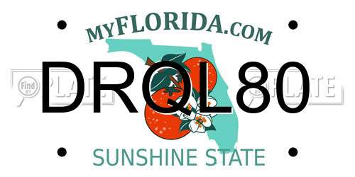 DRQL80 Florida License Plate