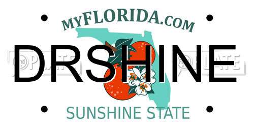 DRSHINE Florida License Plate