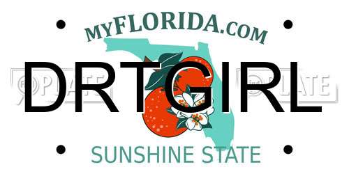 DRTGIRL Florida License Plate
