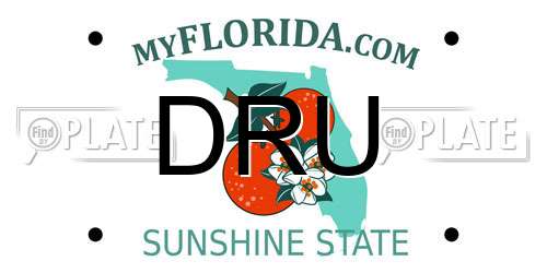 DRU Florida License Plate