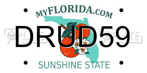DRUD59 Florida License Plate