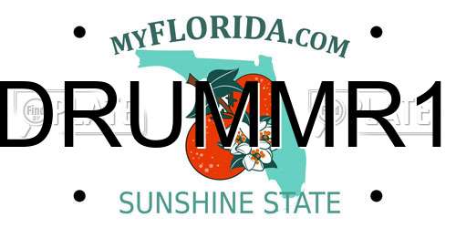 DRUMMR1 Florida License Plate