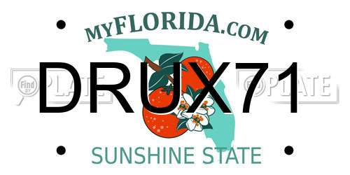 DRUX71 Florida License Plate