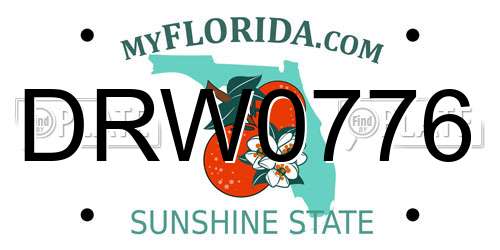 DRW0776 Florida License Plate