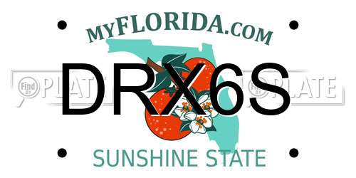 DRX6S Florida License Plate