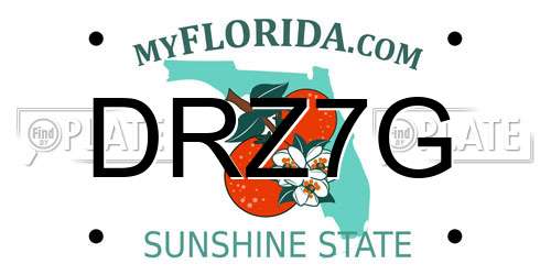 DRZ7G Florida License Plate