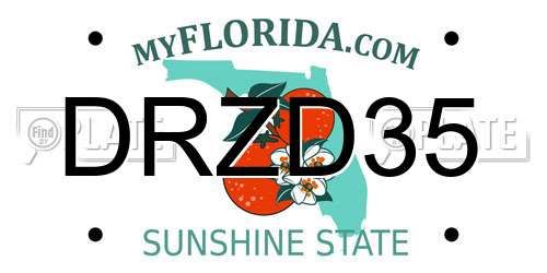 DRZD35 Florida License Plate
