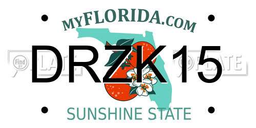 DRZK15 Florida License Plate