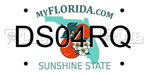 DS04RQ Florida License Plate