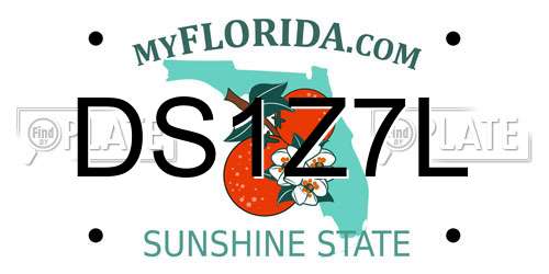 DS1Z7L Florida License Plate