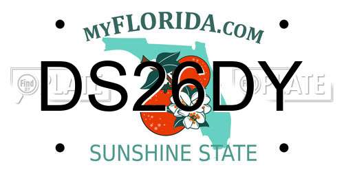 DS26DY Florida License Plate