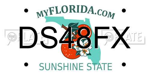 DS48FX Florida License Plate