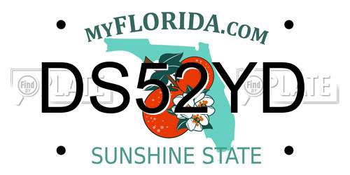 DS52YD Florida License Plate
