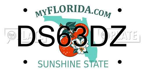 DS63DZ Florida License Plate