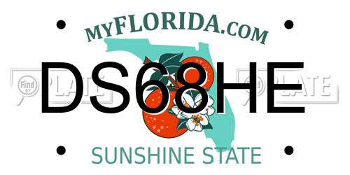 DS68HE Florida License Plate