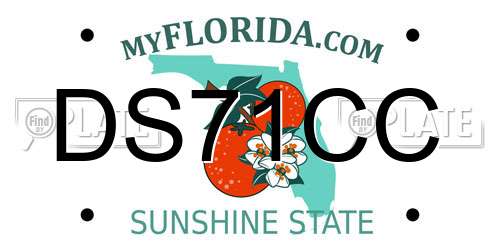 DS71CC Florida License Plate