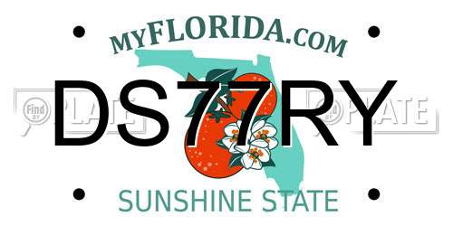 DS77RY Florida License Plate