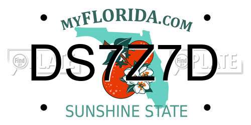 DS7Z7D Florida License Plate