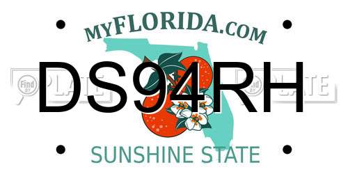 DS94RH Florida License Plate
