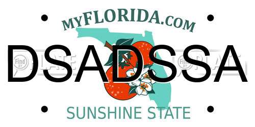 DSADSSA Florida License Plate
