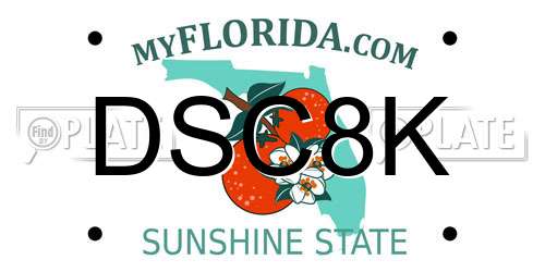DSC8K Florida License Plate
