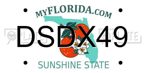 DSDX49 Florida License Plate