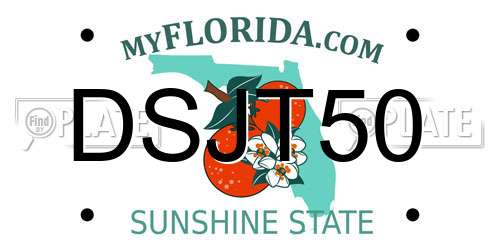 DSJT50 Florida License Plate