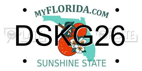 DSKG26 Florida License Plate