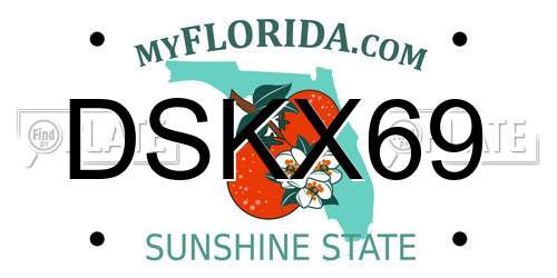 DSKX69 Florida License Plate