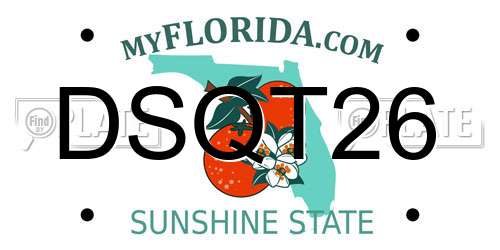DSQT26 Florida License Plate