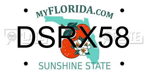 DSRX58 Florida License Plate