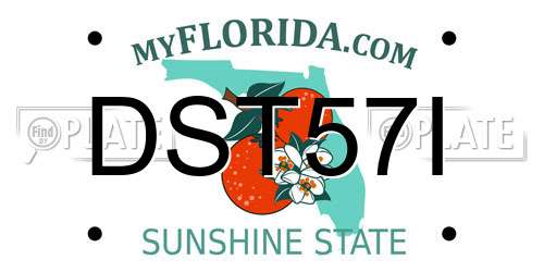 DST57I Florida License Plate