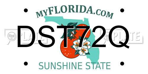 DST72Q Florida License Plate