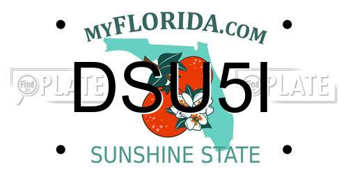 DSU5I Florida License Plate